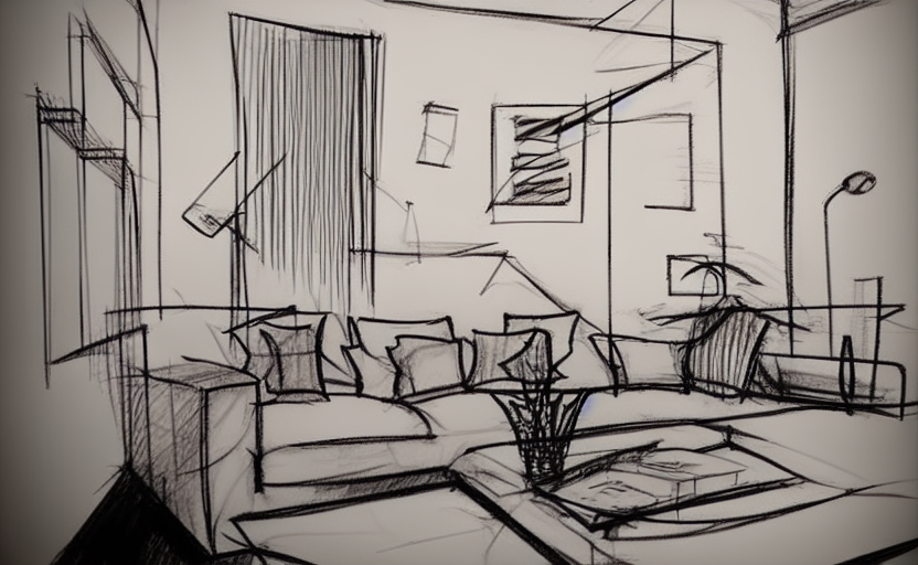 Sketch interior design